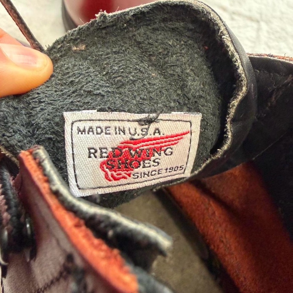 NEW! $255 Red Wing Shoe 202 SuperSole 6” Men's Burgundy Moc Toe Work Boots 10 - Picture 7 of 8